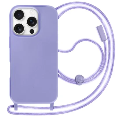 Funda con Cordón para iPhone 16 Pro - Morado