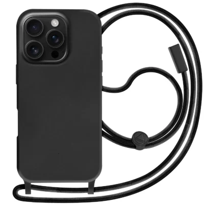 Funda con Cordón para iPhone 16 Pro Max - Negro