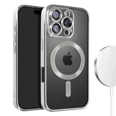 Funda MagSafe iPhone 16 Pro Max Protección Premium Carga Magnética Ultra - Plata