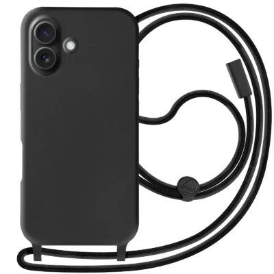 Funda con Cordón para iPhone 16 Plus - Negro