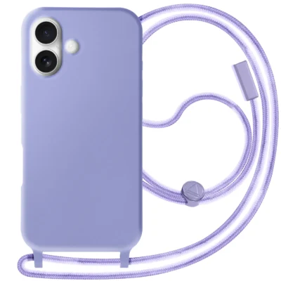 Funda con Cordón para iPhone 16 Plus - Morado