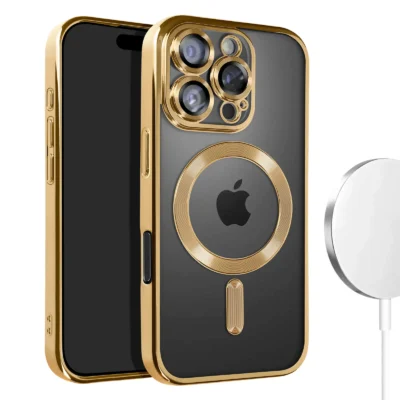 Funda MagSafe iPhone 16 Pro Protección Premium Carga Magnética Ultra - Oro