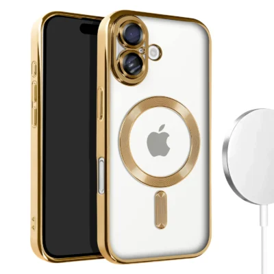 Funda MagSafe iPhone 16 Protección Premium Carga Magnética Ultra - Oro