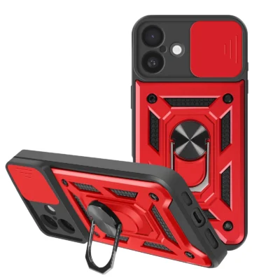 Funda Antigolpe Militar para Apple iPhone 16 - Rojo