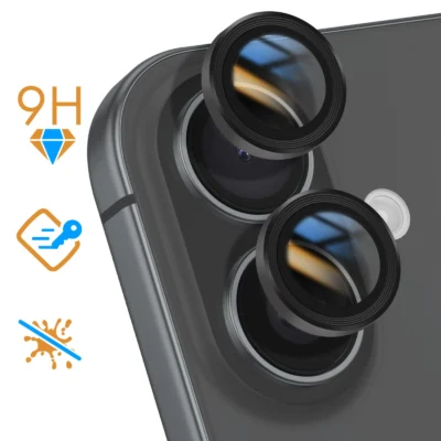Vidrio cámara para Apple iPhone 16 - Negro