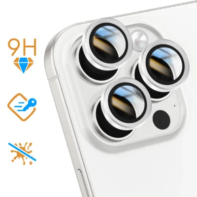 Vidrio cámara para Apple iPhone 16 Pro Max - Plata