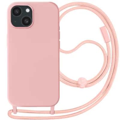 Funda con Cordón para iPhone 15 - Rosa