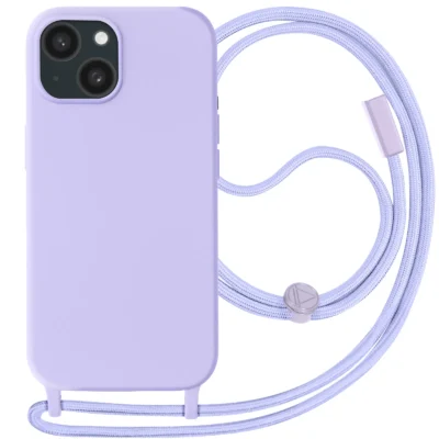 Funda con Cordón para iPhone 15 - Morado