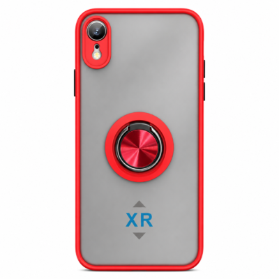 Funda con Anillo Integrado para Apple iPhone XR - Rojo