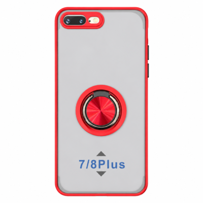 Funda con Anillo Integrado para Apple iPhone 7 PLUS - Rojo