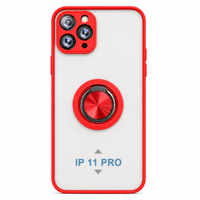 Funda con Anillo Integrado para Apple iPhone 11 PRO - Rojo