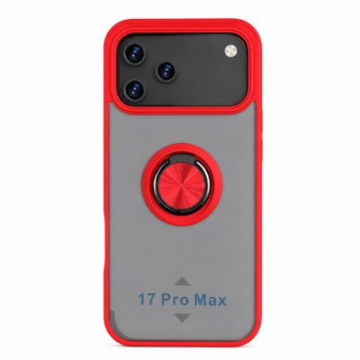 Funda con Anillo Integrado para Apple iPhone 17 PRO MAX - Rojo