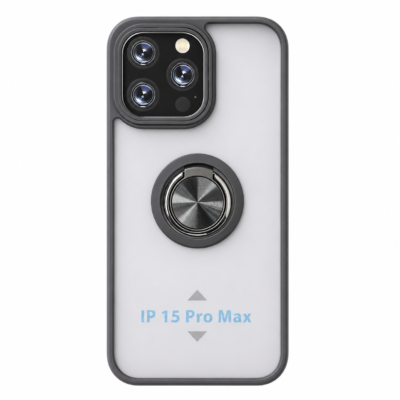 Funda con Anillo Integrado para Apple iPhone 15 PRO MAX - Negro