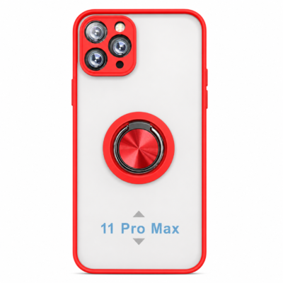 Funda con Anillo Integrado para Apple iPhone 11 PRO MAX - Rojo