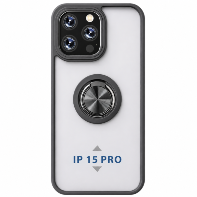 Funda con Anillo Integrado para Apple iPhone 15 PRO - Negro