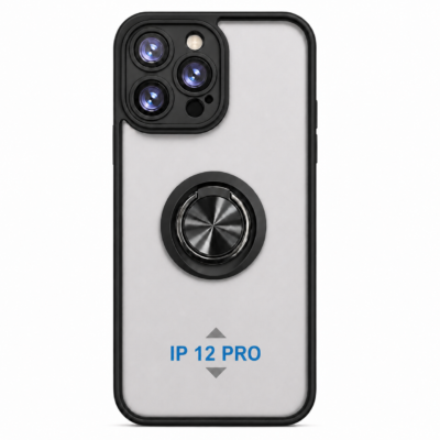 Funda con Anillo Integrado para Apple iPhone 12 PRO - Negro