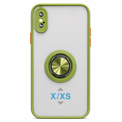 Funda con Anillo Integrado para Apple iPhone XS - Verde