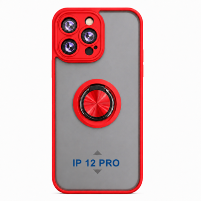 Funda con Anillo Integrado para Apple iPhone 12 PRO - Rojo
