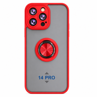 Funda con Anillo Integrado para Apple iPhone 14 PRO - Rojo