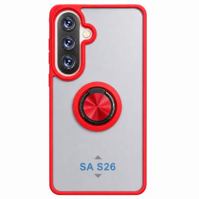 Funda con Anillo Integrado para Samsung S26 - Rojo