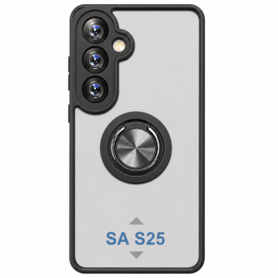 Funda con Anillo Integrado para Samsung S25 - Negro