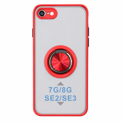 Funda con Anillo Integrado para Apple iPhone 8 - Rojo