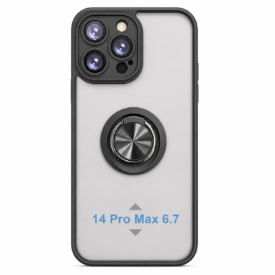 Funda con Anillo Integrado para Apple iPhone 14 PRO MAX - Negro