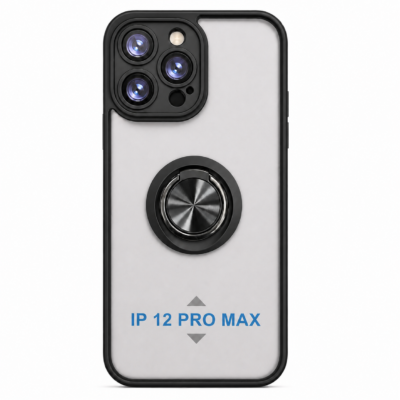 Funda con Anillo Integrado para Apple iPhone 12 PRO MAX - Negro