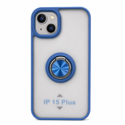Funda con Anillo Integrado para Apple iPhone 15 PLUS - Azul