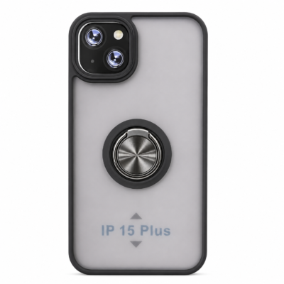 Funda con Anillo Integrado para Apple iPhone 15 PLUS - Negro