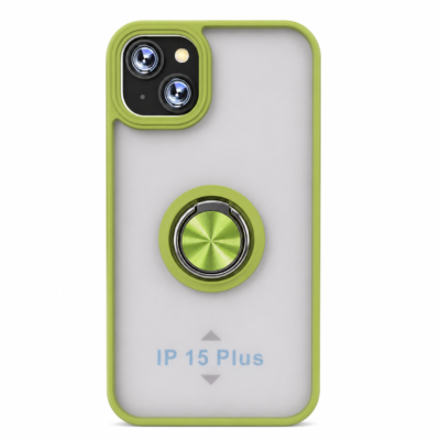 Funda con Anillo Integrado para Apple iPhone 15 PLUS - Verde