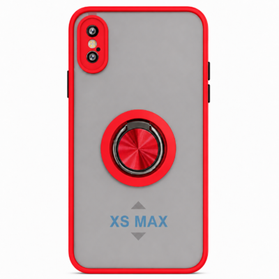 Funda con Anillo Integrado para Apple iPhone XS MAX - Rojo