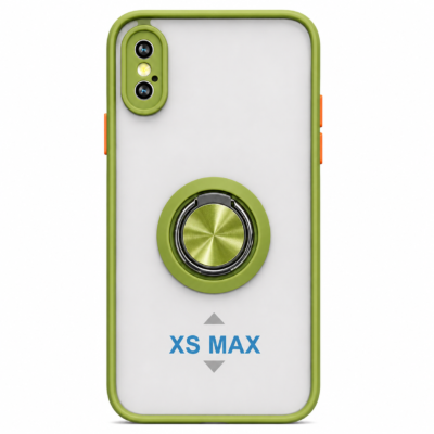 Funda con Anillo Integrado para Apple iPhone XS MAX - Verde