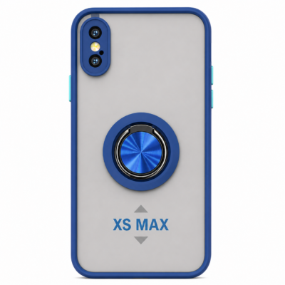 Funda con Anillo Integrado para Apple iPhone XS MAX - Azul