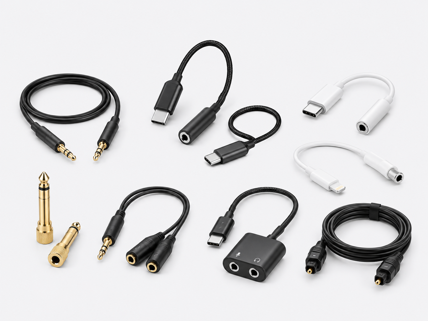Cables y adaptadores de audio