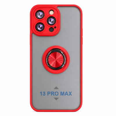 Funda con Anillo Integrado para Apple iPhone 13 PRO MAX - Rojo