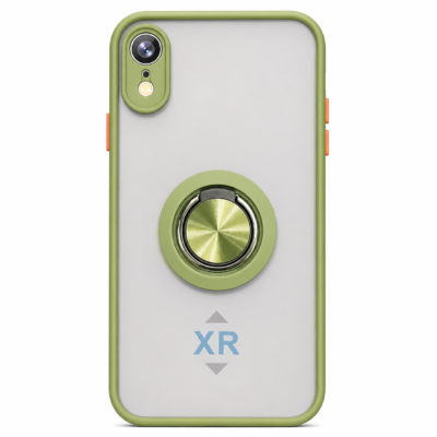 Funda con Anillo Integrado para Apple iPhone XR - Verde