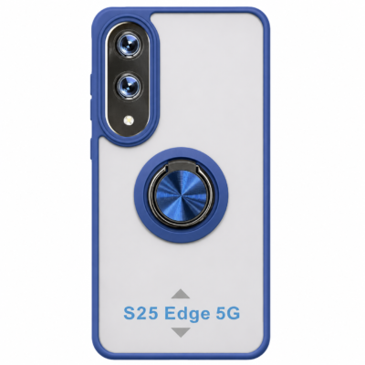 Funda con Anillo Integrado para Samsung S25 EDGE - Azul
