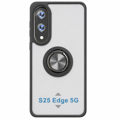 Funda con Anillo Integrado para Samsung S25 EDGE - Negro