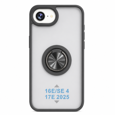 Funda con Anillo Integrado para Apple iPhone 16 E - Negro
