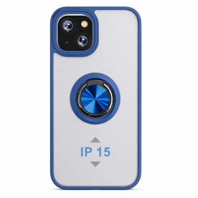 Funda con Anillo Integrado para Apple iPhone 15 - Azul