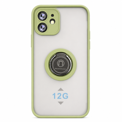 Funda con Anillo Integrado para Apple iPhone 12 - Verde