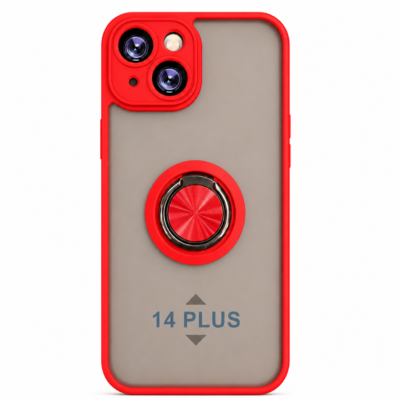Funda con Anillo Integrado para Apple iPhone 14 PLUS - Rojo