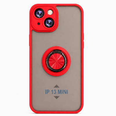 Funda con Anillo Integrado para Apple iPhone 13 MINI - Rojo
