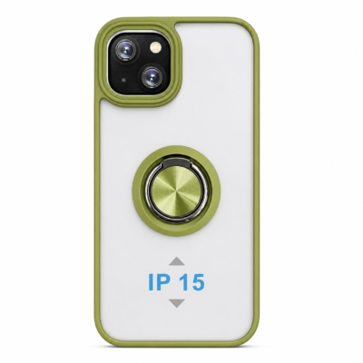 Funda con Anillo Integrado para Apple iPhone 15 - Verde