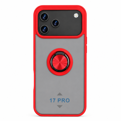 Funda con Anillo Integrado para Apple iPhone 17 PRO - Rojo