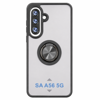 Funda con Anillo Integrado para Samsung A56 - Negro