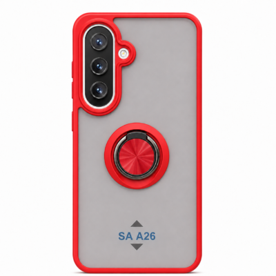Funda con Anillo Integrado para Samsung A26 - Rojo