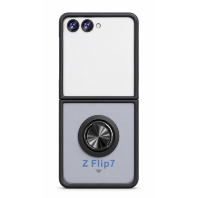 Funda con Anillo Integrado para Samsung Z FLIP 7 - Negro