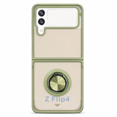 Funda con Anillo Integrado para Samsung Z FLIP 4 - Verde